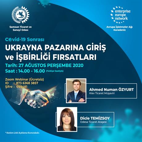 Covid 19 Sonrası Ukrayna Pazarına Giriş ve İşbirliği Fırsatları Webinarı